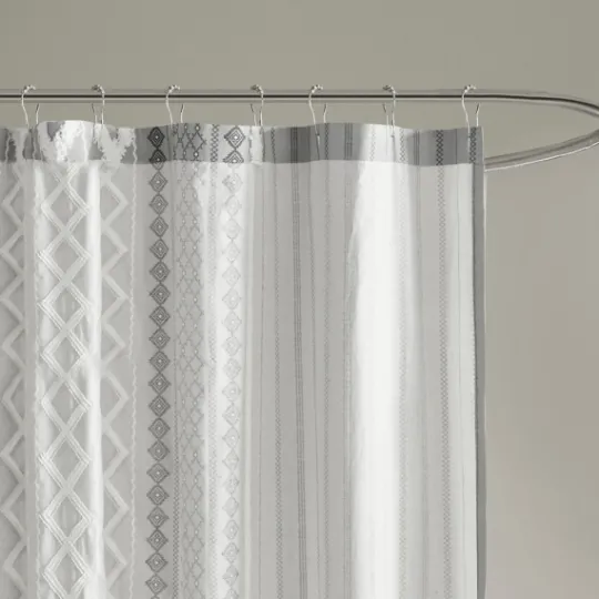 Kirkland's Home Textured Chenille Shower Curtain- Shower Curtains