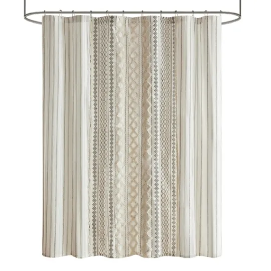 Kirkland's Home Textured Chenille Shower Curtain- Shower Curtains