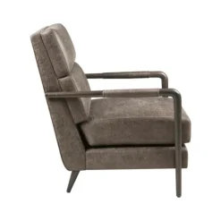 Kirkland's Home Textured Faux Leather Accent Chair- Accent Chairs