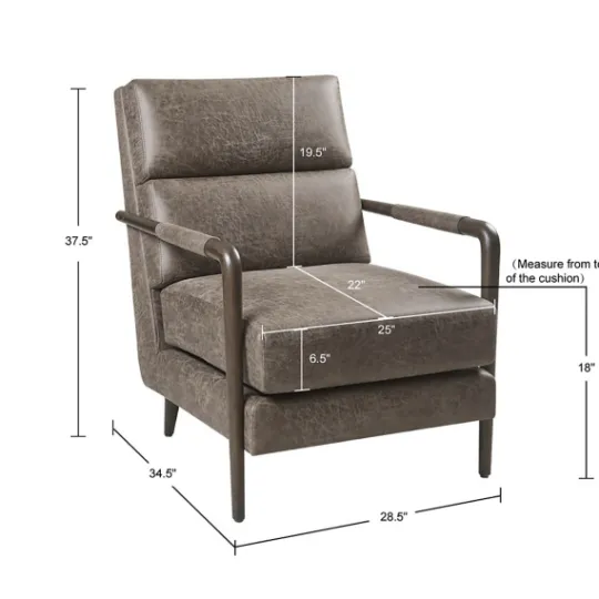 Kirkland's Home Textured Faux Leather Accent Chair- Accent Chairs