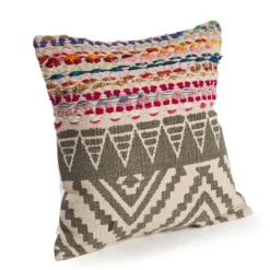 Kirkland's Home Textured Geometric Boho Pillow- Pillows