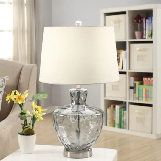 Kirkland's Home Textured Glass And Metal Jug Table Lamp- Table Lamps