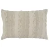 Kirkland's Home Textured Ivory Fringe Lumbar Throw Pillow- Pillows