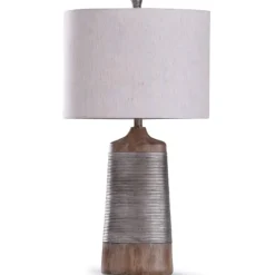Kirkland's Home Textured Silver Table Lamp- Table Lamps