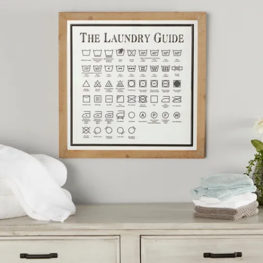 Kirkland's Home The Laundry Guide Embossed Framed Wall Plaque- Wall Quotes & Signs