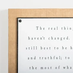 Kirkland's Home The Real Things Wall Plaque- Wall Quotes & Signs