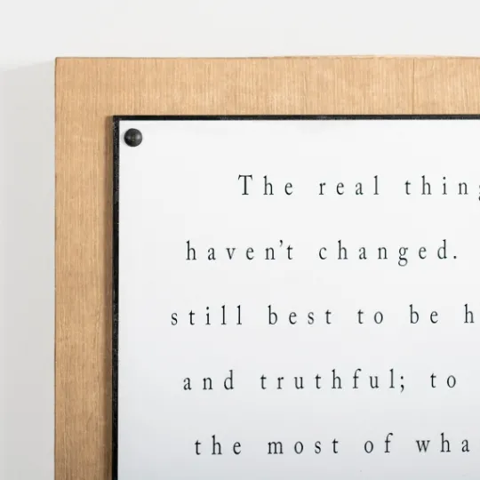 Kirkland's Home The Real Things Wall Plaque- Wall Quotes & Signs