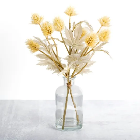 Kirkland's Home Thistle Arrangement In Glass Vase- Arrangements & Greenery