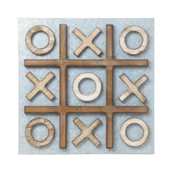 Kirkland's Home Tic Tac Toe Wood And Metal Magnetic Memo Board- Memo & Chalkboards