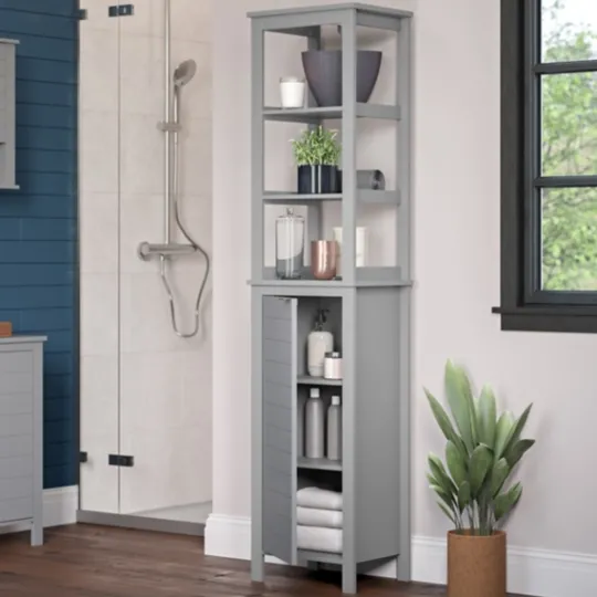 Kirkland's Home 3-Tier Linen Cabinet- Bathroom Furniture