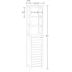 Kirkland's Home 3-Tier Linen Cabinet- Bathroom Furniture