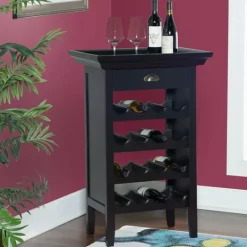 Kirkland's Home 4-Tier Wood Wine Rack- Cabinets & Sideboards