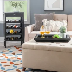 Kirkland's Home 4-Tier Wood Wine Rack- Cabinets & Sideboards