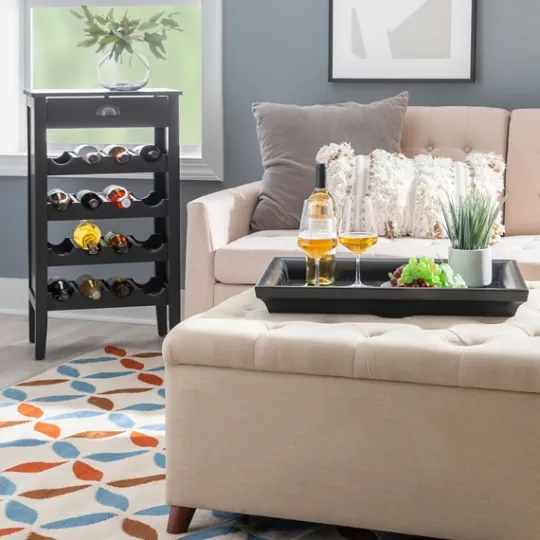 Kirkland's Home 4-Tier Wood Wine Rack- Cabinets & Sideboards