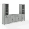 Kirkland's Home Tillie Gray Modular 3-Pc. Entertainment Set- Tv Stands & Media Consoles