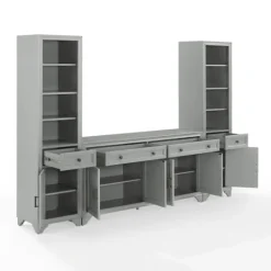 Kirkland's Home Tillie Gray Modular 3-Pc. Entertainment Set- Tv Stands & Media Consoles