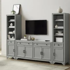 Kirkland's Home Tillie Gray Modular 3-Pc. Entertainment Set- Tv Stands & Media Consoles
