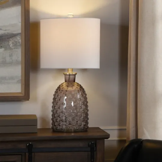 Kirkland's Home Tinted Glass Jar Table Lamp- Table Lamps