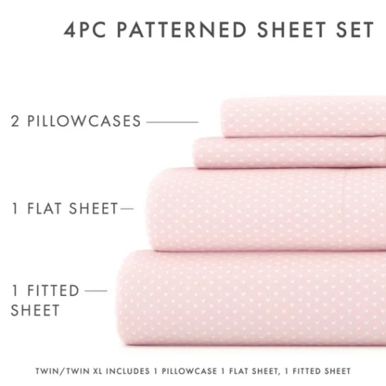 Kirkland's Home Tiny Hearts 3-Pc. Twin Sheet Set- Bed Sheets