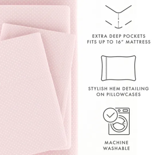 Kirkland's Home Tiny Hearts 3-Pc. Twin Sheet Set- Bed Sheets