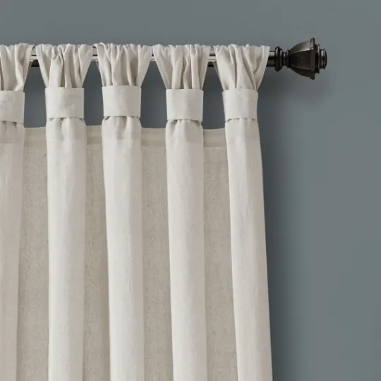 Kirkland's Home Top Knotted Burlap Curtain Panel Set, 95 In.- Curtains & Drapes