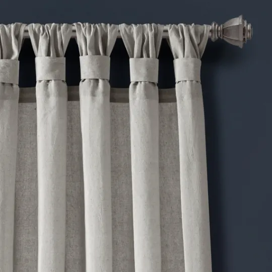 Kirkland's Home Top Knotted Burlap Curtain Panel Set, 84 In.- Curtains & Drapes