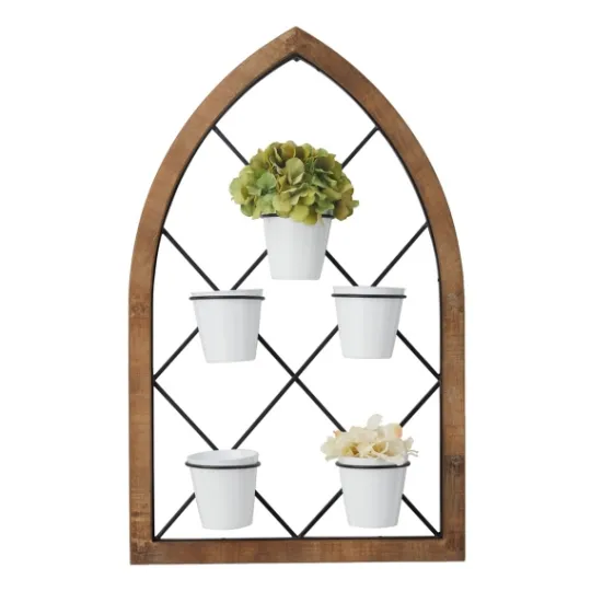 Kirkland's Home Traditional Arch Metal Wall Planter- Wall Storage