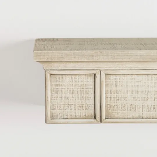 Kirkland's Home Traditional Whitewashed Wood Wall Shelf- Shelves