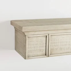 Kirkland's Home Traditional Whitewashed Wood Wall Shelf- Shelves