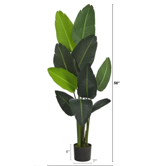 Kirkland's Home Travelers Palm Tree In Black Planter, 58 In.- Trees & Topiaries