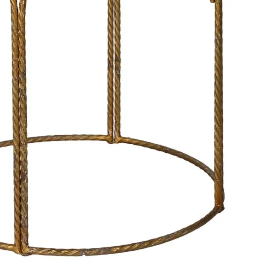 Kirkland's Home Tray Top Wood And Gold Metal Accent Table- Accent & End Tables