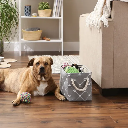 Kirkland's Home Trellis Paw Print Storage Basket, 14 In.- Baskets & Boxes