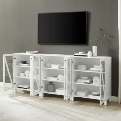 Kirkland's Home Triangle 6-Door Wood Media Cabinet- Tv Stands & Media Consoles