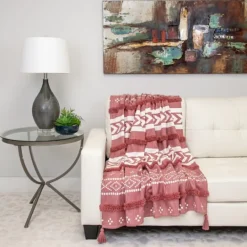 Kirkland's Home Tribal Tufted Stripe Throw- Blankets & Throws