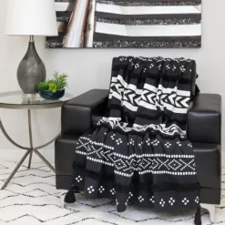 Kirkland's Home Tribal Tufted Stripe Throw- Blankets & Throws