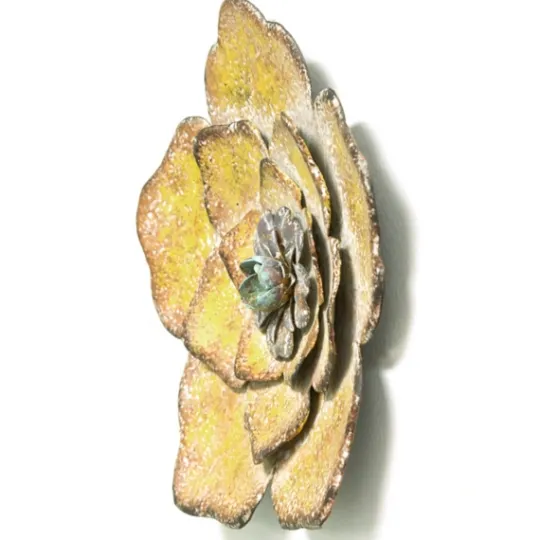 Kirkland's Home Tri-Colored Rustic Flower Wall Plaques, Set Of 3- Wall Plaques
