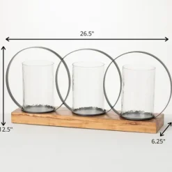 Kirkland's Home Triple Loop Silver Decorative Candle Holder- Candle Holders