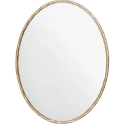 Kirkland's Home Trish Brass Forged Oval Wall Mirror- Framed Mirrors