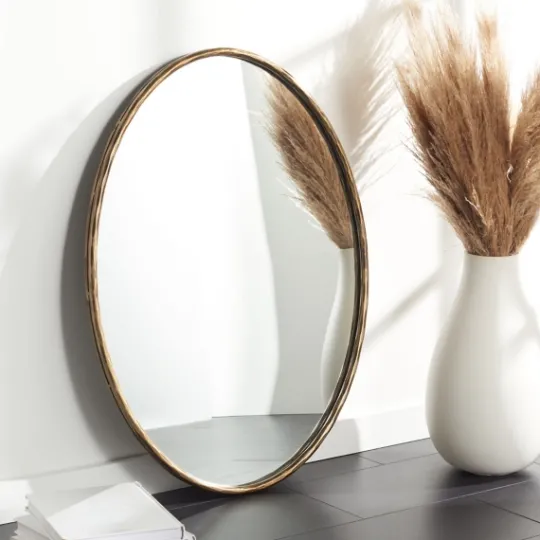 Kirkland's Home Trish Brass Forged Oval Wall Mirror- Framed Mirrors
