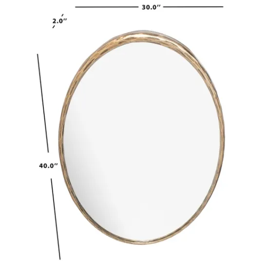 Kirkland's Home Trish Brass Forged Oval Wall Mirror- Framed Mirrors