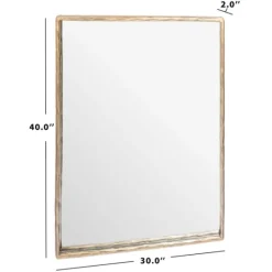 Kirkland's Home Trish Brass Forged Rectangle Wall Mirror- Framed Mirrors