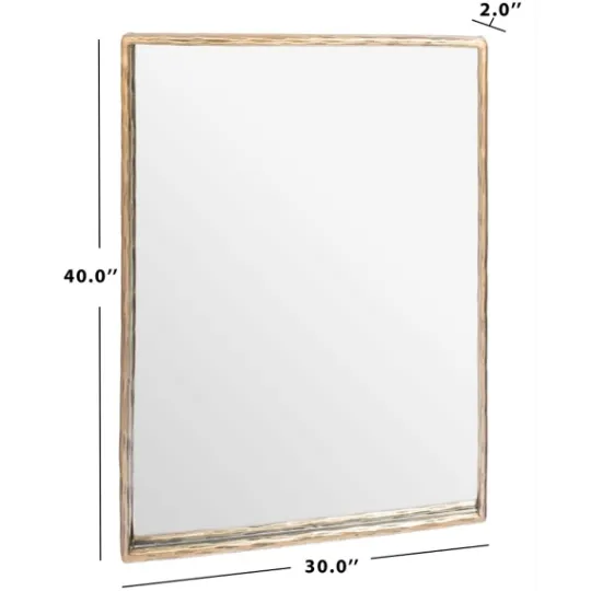 Kirkland's Home Trish Brass Forged Rectangle Wall Mirror- Framed Mirrors