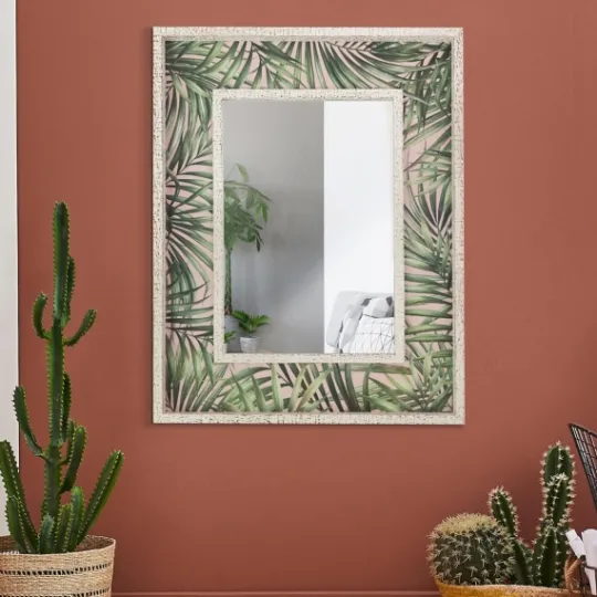 Kirkland's Home Tropical Leaf Print Mirror- Decorative Mirrors
