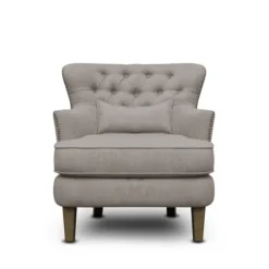 Kirkland's Home Tufted Armchair With Lumbar Pillow- Accent Chairs