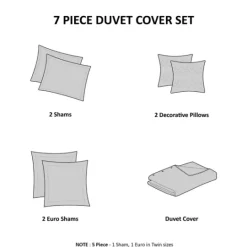 Kirkland's Home Tufted Cotton 7-Pc. Full/Queen Duvet Set- Duvets