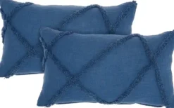 Kirkland's Home Tufted Diamond Lumbar Pillows, Set Of 2- Pillows