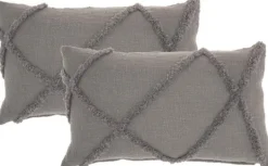 Kirkland's Home Tufted Diamond Lumbar Pillows, Set Of 2- Pillows