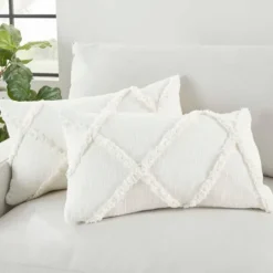 Kirkland's Home Tufted Diamond Lumbar Pillows, Set Of 2- Pillows