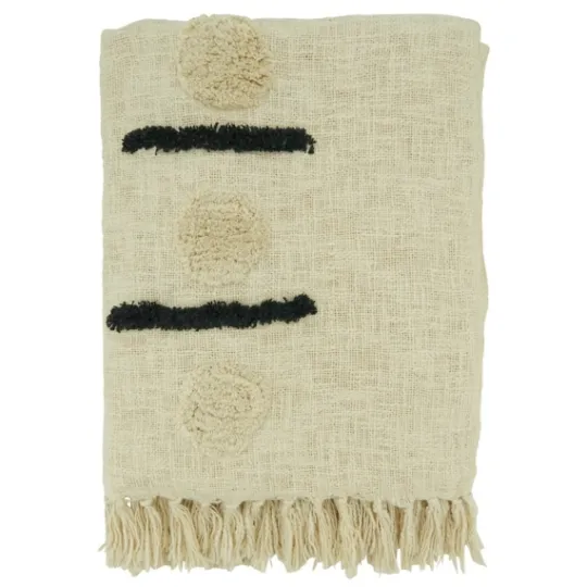 Kirkland's Home Tufted Dots And Dashes Throw- Blankets & Throws