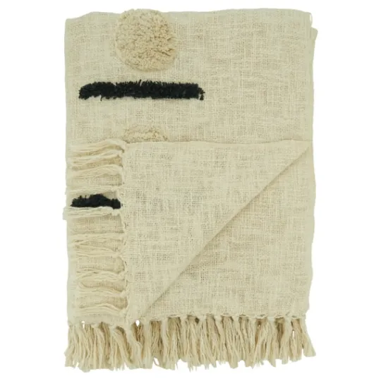 Kirkland's Home Tufted Dots And Dashes Throw- Blankets & Throws